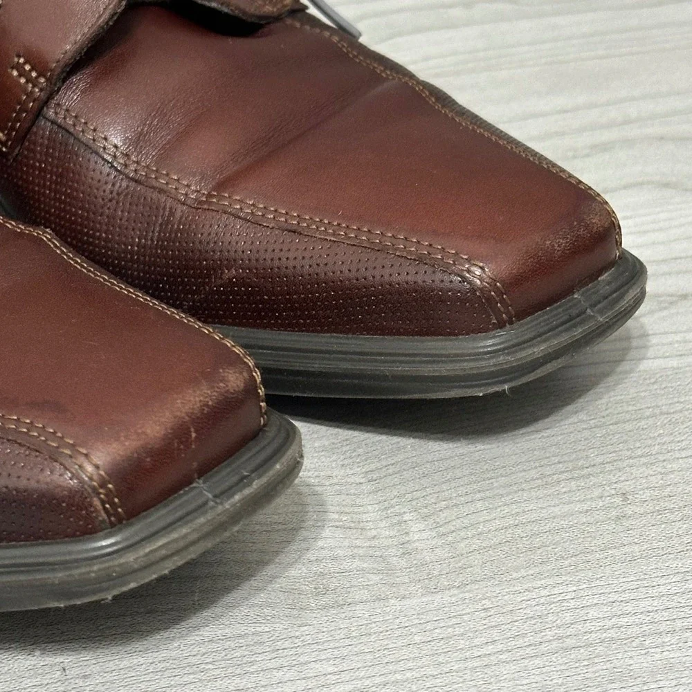 ECCO Minneapolis Perf Bike Tie Men's Size 6 Brown‎ Leather Dress Shoes